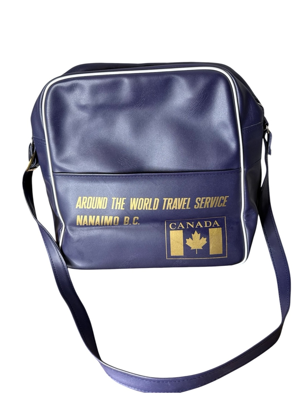 Retro Style Carry On Vinyl Bag Weekender Canada Around The World Travel Nanaimo